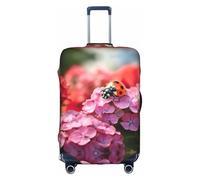 ASSORT Housse de protection élastique pour valise de voyage motif coccinelle, anti-rayures, lavable, plusieurs tailles, blanc, Small