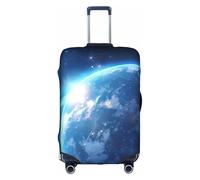 ASSORT Housse de protection élastique pour valise de voyage motif planète spatiale, anti-rayures, lavable, plusieurs tailles, Blanc, Large