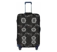 ASSORT Supernatural Symbols Housse de protection élastique pour valise, anti-rayures, lavable, plusieurs tailles, blanc, X-Large