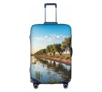 ASSORT Willow Tree Housse de protection élastique pour valise, anti-rayures, lavable, plusieurs tailles, Blanc, Small