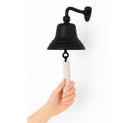 Assorted Collections Accessoires de Bar Nautiques pour la Maison, Les Pubs et Les Murs | Cloche Noire Unique au Son Clair et Puissant, idéale pour Noël, Les fêtes et Les Pubs, 6 Pouces