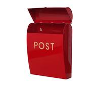 Assorted Collections Boîte aux Lettres Murale Rouge avec accès Facile sans verrou pour Une Utilisation en extérieur - Boîte aux Lettres résistante aux intempéries et Durable Installation Facile