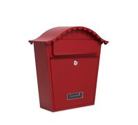Assorted Collections Boîte aux Lettres Murale verrouillable avec 2 clés, en Acier galvanisé résistant aux intempéries, Facile à Installer, 36 x 13 x 37 cm (Rouge)