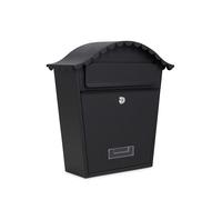 Assorted Collections Boîte aux Lettres Murale verrouillable avec 2 clés, en Acier galvanisé résistant aux intempéries, Facile à Installer (Noire)