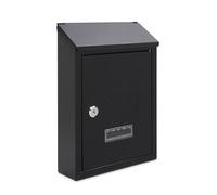 Assorted Collections Boîte aux Lettres Murale verrouillable avec 2 clés, résistante aux intempéries, Facile à Installer, 21 x 30 x 7 cm (Noir)