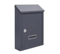 Assorted Collections Boîte aux Lettres Murale verrouillable en Acier avec 2 clés, résistante aux intempéries, Facile à Installer, 21 x 30 x 7 cm (Gris)