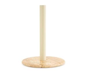 Assorted Collections Distributeur de Papier essuie-Tout de Cuisine sur Pied avec Base en marbre pour Rouleau de Papier de Cuisine Standard, Tendance Classique (Ivoire)