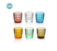 Assorted colors ENSEMBLE DE 6 VERRES EN VERRE "VANITY GLASS"