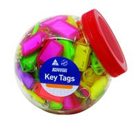 Assorted Coloured Key Rings with Click tabs to Keep Keys Secure