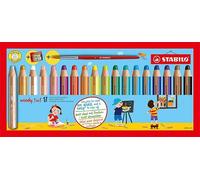 (Assorted Colours, Pack of 18, Pencil with Sharpener and Paint Brush) -
