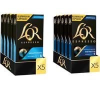 Assortiment 100 Capsules L’OR Espresso Décafféinées (x50 Decaffeinato + x50 Ristretto Déca)