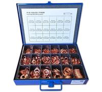 assortiment 1325 joints cuivre d'etancheite en coffret metallique -