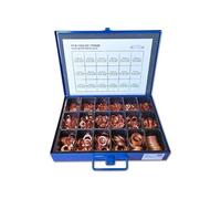 assortiment 1325 joints cuivre d'etancheite en coffret metallique -