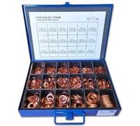 assortiment 1325 joints cuivre d'etancheite en coffret metallique -
