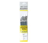 Assortiment 6 Brosses Manche Court Rond N°3 Et 6 / Usé Bombé N°3 Et 6 / Plat N°1