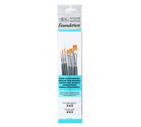 Assortiment 6 Pinceaux Manche Court Rond N°2,3 Et 5/Plat N°3,5 Et 6 - Winsor Et