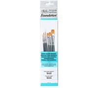 Winsor & Newton Foundation Pinceaux Aquarelle Synthétique Doré X6 2/3/5/3/5/6