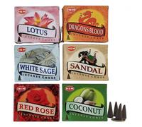 Assortiment 60 cônes d'encens / 6 parfums | HEM