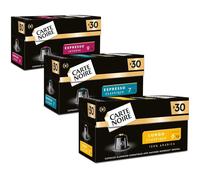 Assortiment Capsules Café Compatibles Nespresso® - N°6 Lungo N°7 Classique N°9 Intense - Café Arabica - Lot de 3 x 30 Capsules A