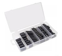 Assortiment Capuchons Vide Moteur 3/16 à 3/8 Pouce | 100 pièces, 6 tailles variées, boîte plastique claire, ajustement étanche, noir universel