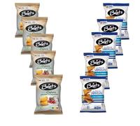ASSORTIMENT Chips BRET'S - 10 Paquets : Chips de Sarrasin au sel de Guérande (5 x 120 gr) + Chips Saveur Chèvre Piment d'Espelette (5 x 125 gr)
