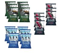ASSORTIMENT Chips TYRRELLS - 18 Paquets : Chips au Sel de Mer (6 x 40 gr) + Chips au Sel de Mer et Poivre Noir (6 x 40 gr) + Chips au Sel de Mer et Vinaigre de Cidre (6 x 40 gr)