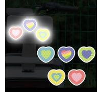 Assortiment d'autocollants réfléchissants pour casque de moto avec cœurs, papillons, étoiles, arc-en-ciel, fleurs pour une visibilité stable de l'aube au crépuscule (papillons)