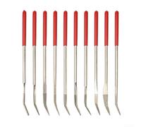 Assortiment de 10 limes diamantées avec poignées ergonomiques en caoutchouc pour un retrait efficace du matériau et une sculpture détaillée (5 x 180)