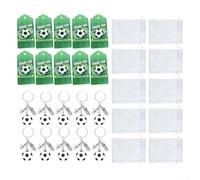 Assortiment de 10 porte-clés de football avec carte et sac de sable pour les besoins de communication des fans de sport