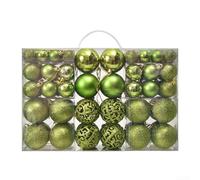Assortiment de 100 boules de Noël incassables pour sapin et événements (vert)