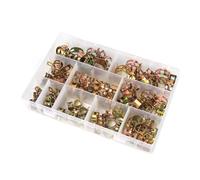 Assortiment de 100 colliers de serrage pour tuyaux de carburant, essence, tuyaux d'eau, tuyaux d'air, tuyaux sous vide, colliers de serrage de jardin