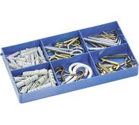 Assortiment de 100 crochets et chevilles