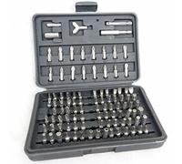 Assortiment de 100 embouts de vissage pour tournevis et visseuses au format Torx, étoilé, plat, cruciforme, etc, en chrome vanadium, usage domestique