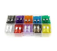 Assortiment de 100 fusibles de voiture à lame standard et mini tailles 2/3/5/7,5/10/15/20/25/30/35 A Fusibles de rechange pour voiture/camping-car/camion/moto/bateau
