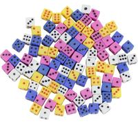 Assortiment De 100 Mini Dés Carrés D6 De 5mm-Dés Multicolores Pour Jeux De Société,Activités Thématiques De Casino,Cours De Mathématiques Et Fêtes