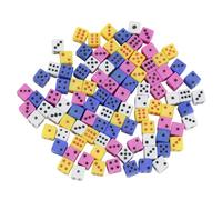 Assortiment de 100 Mini dés carrés D6 de 5mm - Dés Multicolores pour Jeux de Société, Activités Thématiques de Casino, Cours de Mathématiques et Fêtes
