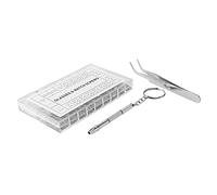 Assortiment de 1000 vis et écrous pour lunettes + 1 tournevis + 1 pince à épiler, kit de réparation de lunettes pour lunettes, ensemble d'outils de réparation pour montre/lunettes/lunettes de soleil