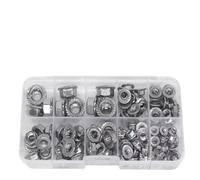 Assortiment de 110 écrous hexagonaux à bride en acier inoxydable 304 M3-M8, M3, M4, M5, M6, M8, écrous hexagonaux à bride, dentelés, verrouillables