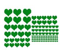 Assortiment de 118 gommettes autocollantes en forme de coeur - Vert fonce, Assortiment