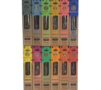 Assortiment de 12 parfums d'encens bio artisanaux - Fabriqué à la main avec résine naturelle et huiles essentielles - Idéal pour la méditation, la relaxation et l'aromathérapie