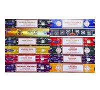 Assortiment de 12 parfums d'encens Satya (Pack 6)