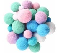 MÉGACRÉA Pompons Pastel 1 à 2,2 cm Assortiment 120 pièces