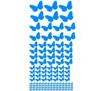 Assortiment de 122 gommettes autocollantes de formes papillons - Bleu, Assortiment
