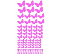 Assortiment de 122 gommettes autocollantes de formes papillons - Rose, Assortiment