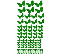 Assortiment de 122 gommettes autocollantes de formes papillons - Vert fonce, Assortiment