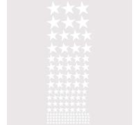Assortiment de 122 Gommettes autocollantes en forme d'étoiles - Blanc, Assortiment