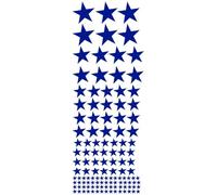 Assortiment de 122 Gommettes autocollantes en forme d'étoiles - Bleu foncé, Assortiment