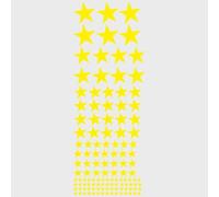 Assortiment de 122 Gommettes autocollantes en forme d'étoiles - Jaune citron, Assortiment
