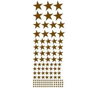Assortiment de 122 Gommettes autocollantes en forme d'étoiles - Marron, Assortiment