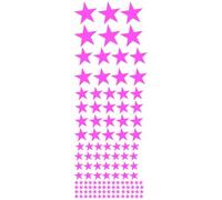Assortiment de 122 Gommettes autocollantes en forme d'étoiles - Rose, Assortiment